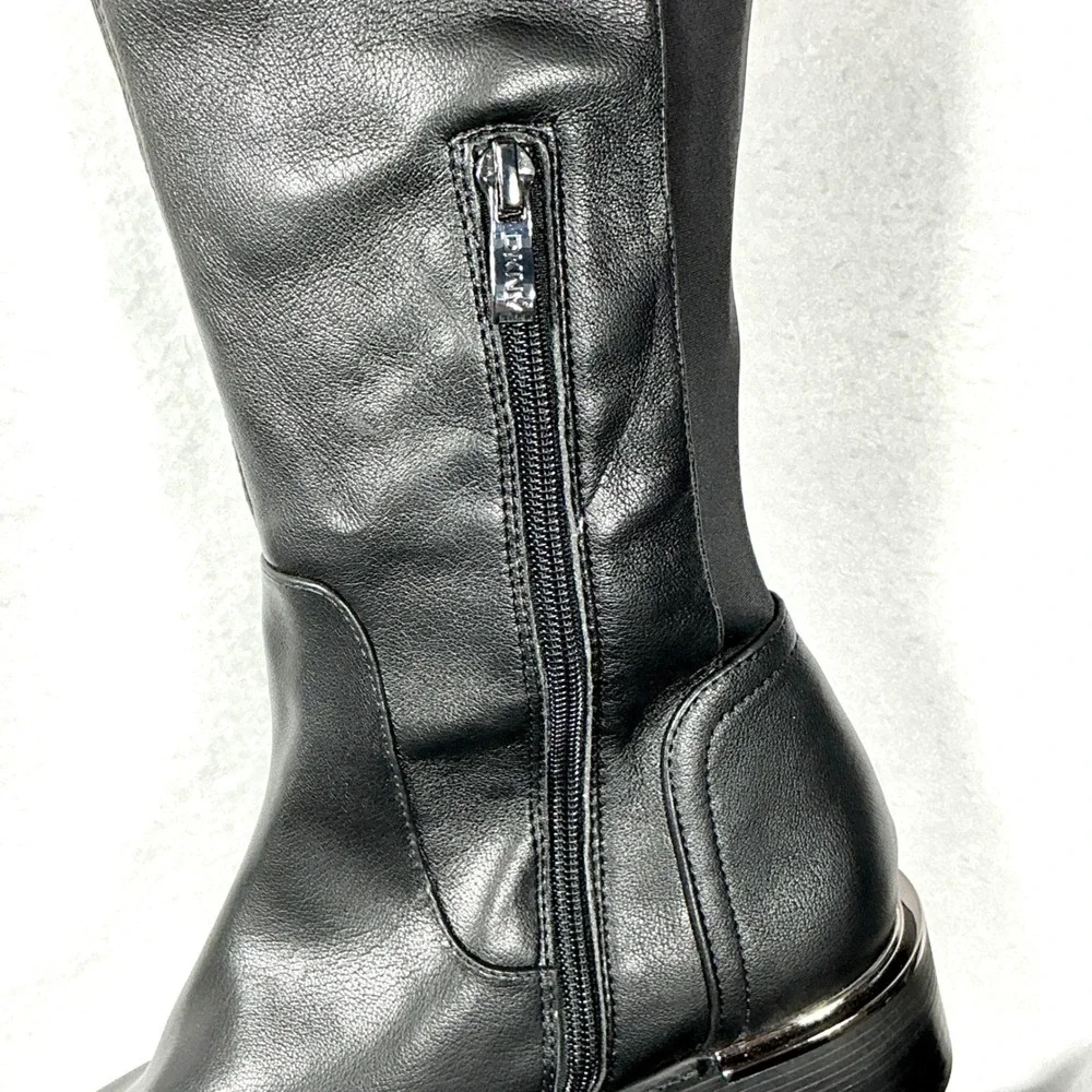 DKNY Size 8.5 Black Over the Knee Platform Boots NEW 40MM Winsloe‎ $199